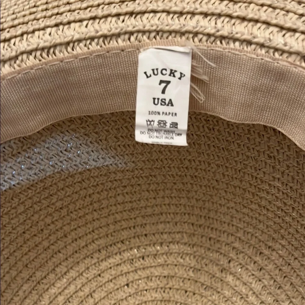 Beige Sun‎ Hat with Pink Sequins HELLO SUMMER